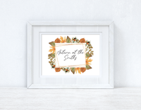 Autumn At The (Surname) Autumn Seasonal Wall Home Decor Print