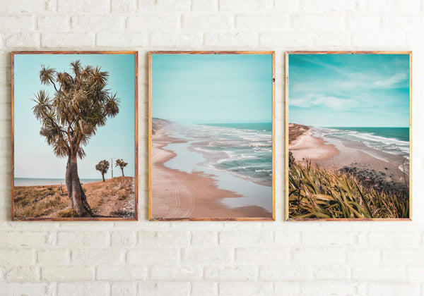 Beach Photography Room Simple Wall Decor 3 Print Set