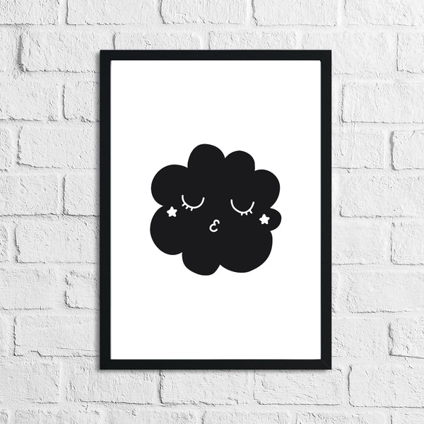 Scandinavian Cloud Children's Nursery Room Wall Decor Print