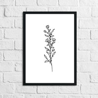 Flower 8 Simple Line Work Bedroom Home Wall Decor Print