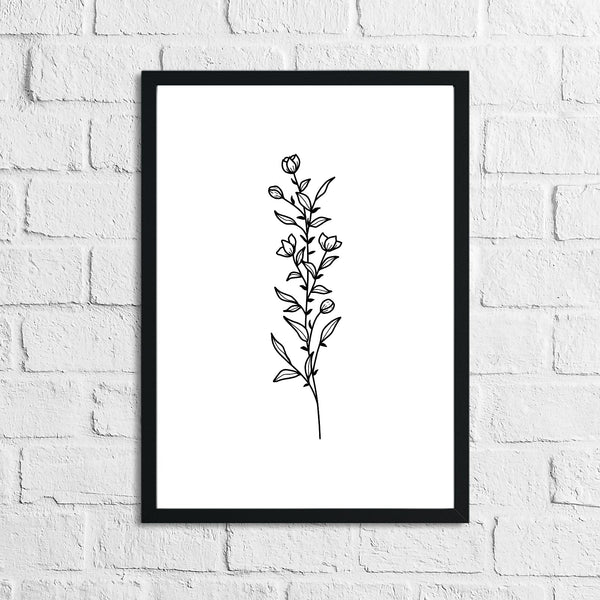 Flower 8 Simple Line Work Bedroom Home Wall Decor Print