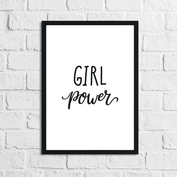 Scandinavian Girl Power Children's Nursery Bedroom Wall Decor Print