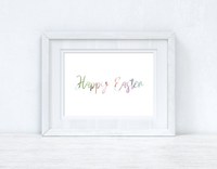 Happy Easter Landscape Spring Seasonal Wall Home Decor Print