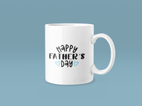 Personalised Happy Father's Day Blue Hearts Fathers Day Collection