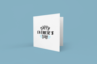 Personalised Happy Father's Day Blue Hearts Fathers Day Collection