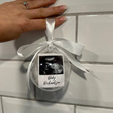 Personalised Any Photo & Wording Christmas Clear Feather Bauble