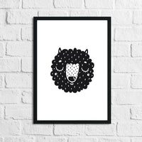 Scandinavian Llama Children's Nursery Room Wall Decor Print