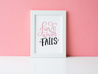 Love Never Fails Valentine's Day Home Wall Decor Print