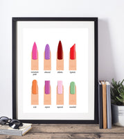 Nail Shape Inspired Wall Art Print for Modern Home Decor