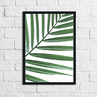 Palm Leaf Botanical Watercolour Room Simple Wall Decor Print