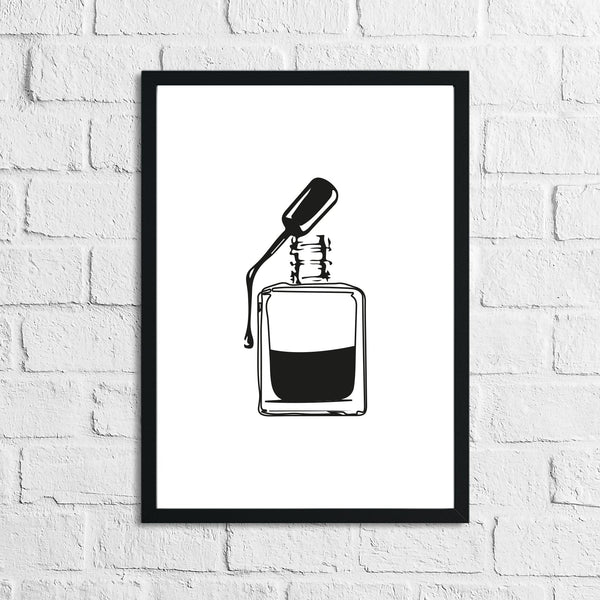 Nail Polish Bottle Dressing Room Simple Wall Decor Print