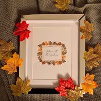 Autumn At The (Surname) Autumn Seasonal Wall Home Decor Print