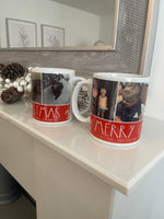 Personalised Text & Photo Picture Merry Christmas Ceramic Mug