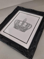 King & Queen Crown Couple Black Set Of 2 Bedroom Prints