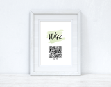 Wifi Green Splatter Scan Me! Wi-fi Q-R Scan Home Wall Decor Print