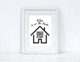 Personalised Wifi Is On The House Silhouette Wifi QR Scan Home Wall Decor Print