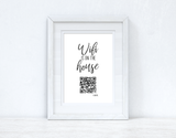 Personalised Wifi Is On The House QR Scan Home Wall Decor Print