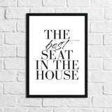 The Best Seat In The House Bathroom Wall Decor Home Print