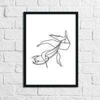 Flower 3 Original Simple Line Work Bedroom Wall Decor Print