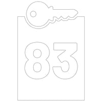 Wheelie Bin Caddy Recycle Home Decor Key House Number Sticker Label