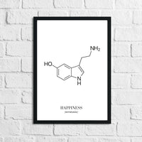 Happiness Chemical Home Inspirational Wall Decor Quote Print