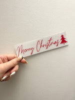 Merry Christmas Tree Letter Box Letterbox Decor House Sticker Label