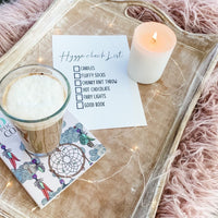 Hygge Check List Candle Simple Wall Humorous Home Decor Print