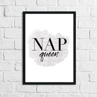 Nap Queen Grey Room Quote Wall Decor Print