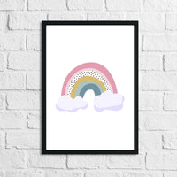 Rainbow Cloud Nursery Children's Room Wall Decor Print